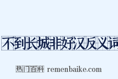 不到长城非好汉反义词是什么意思的图片